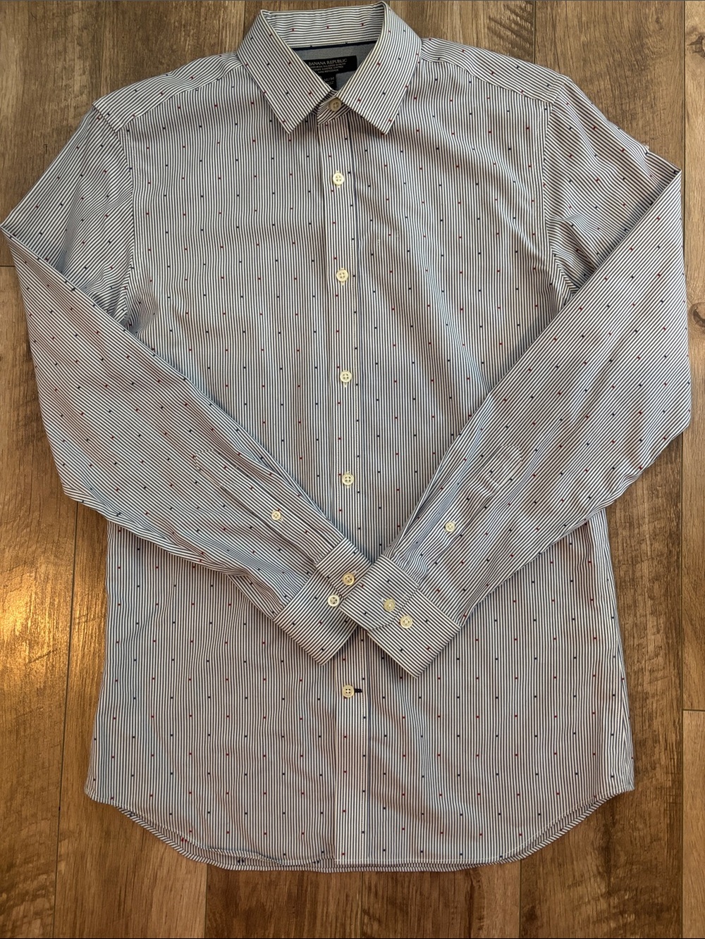 Banana Republic Men's Striped Dot Dress Shirt - Size M - NWOT